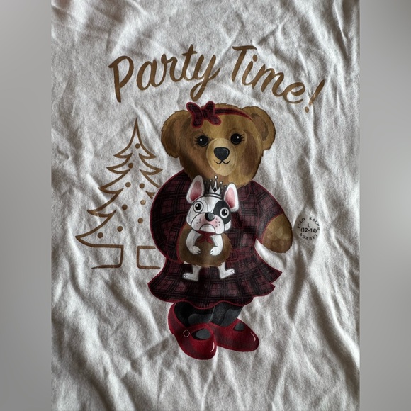 Polo Ralph Lauren girls LG 12-14 Party Time Teddy Bear Short Sleeve Shirt NWT - Picture 1 of 5
